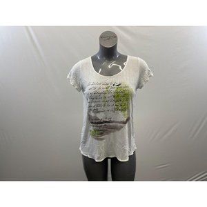 Smart Set Women's White Short Sleeve Tee Graphic